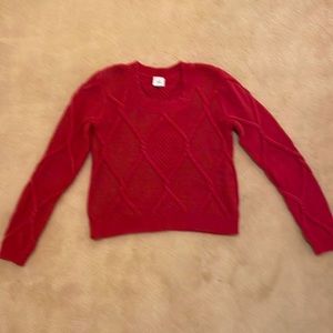Cabi Size small red square neck pullover.